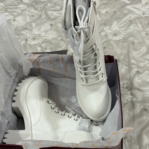 Forever 21 White Combat Boots - Picture 8 of 8